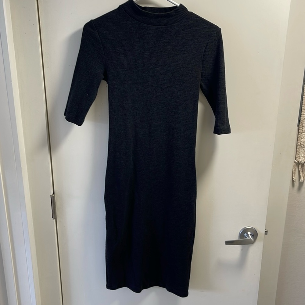 Zara Black Midi Dress Size Small